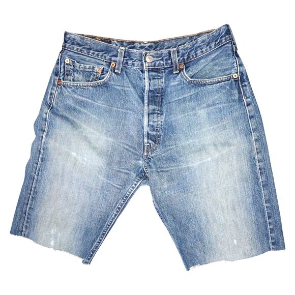 Vintage Levi’s 501 Button-Fly Cutoff Denim Shorts Men’s 32x30 – Made in Turkey - Picture 1 of 10